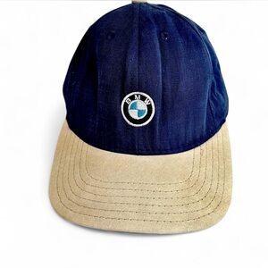 BMW Blue and Beige Hat